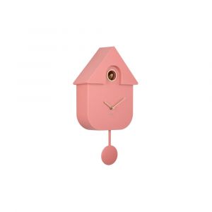 Horloge murale plastique rose 21.5x8.5x41cm