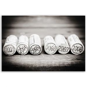 Tableau bouchons en li&egrave;ge toile imprim&eacute;e 120x80 cm