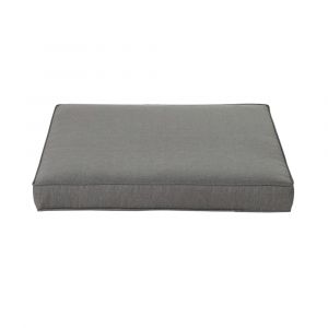 Coussin pour pouf de jardin en polyester recycl&eacute; gris fonc&eacute;