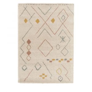 Tapis d&rsquo;inspiration berb&egrave;re - 160x230cm &Eacute;cru Polypropyl&egrave;ne