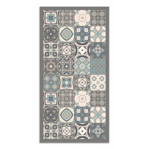Tapis vinyle carreaux ciments bleu 140x200cm