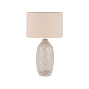Lampe &agrave; poser c&eacute;ramique beige