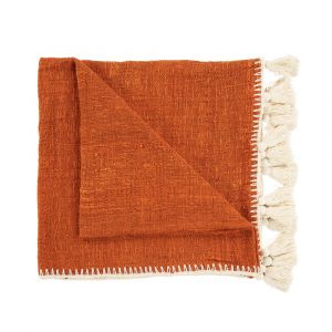 Plaid Coton Terracotta 246x126x1cm