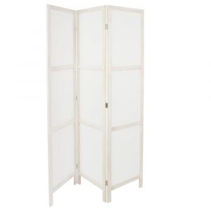 Paravent en paulownia blanc