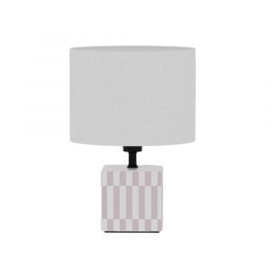 Petite Lampe &agrave; poser en C&eacute;ramique & Abat-jour Lin