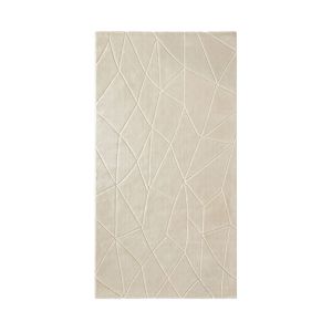 Tapis à relief effet optique beige sable 80x150