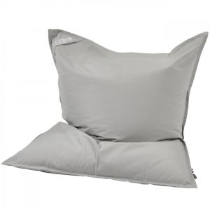 Pouf g&eacute;ant d'&eacute;xterieur d&eacute;houssable gris perle 130x165cm