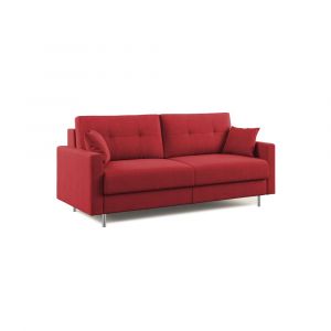 Canap&eacute; convertible en microfibre d&eacute;tachable 208 cm rouge