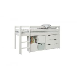 Lit mi-hauteur avec rangement 90x200