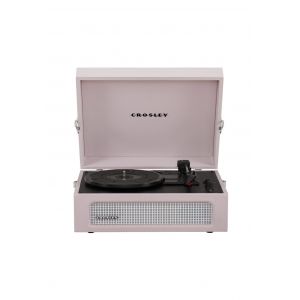 Platine vinyle portable avec Bluetooth rose pale