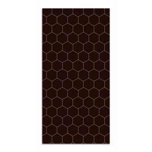 Tapis vinyle mosa&iuml;que hexagones noir 140x200cm