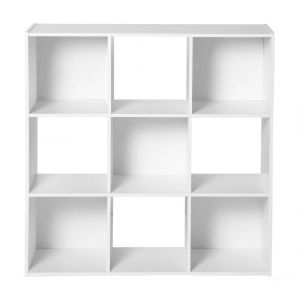 Etag&egrave;re de rangement 9 cases - Blanc