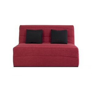 Banquette bz convertible 2 places tissu framboise