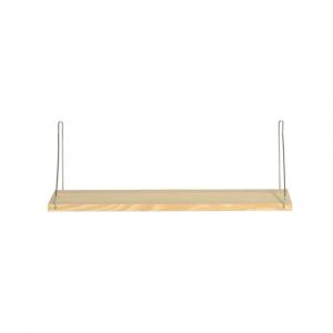 Petite étagère murale en bois massif naturel 90 cm Verni