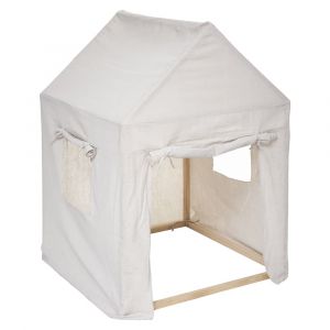 Cabane safari pour enfant en toile bois beige 77 x 77