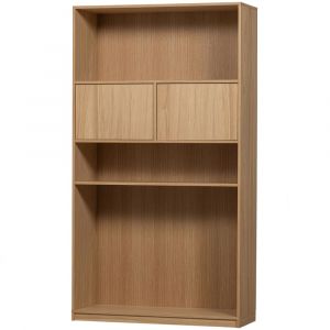 Armoire de rangement haut modulaire placage de chêne marron