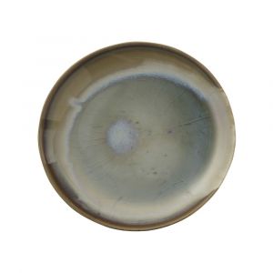 Assiette en gr&egrave;s multicolore