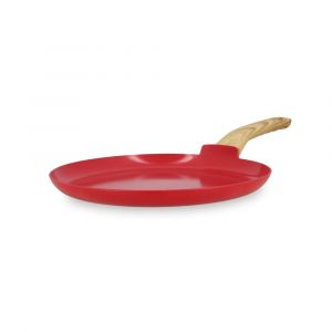 Cr&ecirc;pi&egrave;re en rev&ecirc;tement c&eacute;ramique 26cm rouge - tous feux