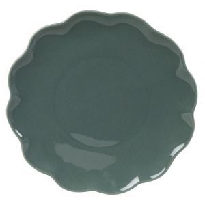 Assiette plate corolle en c&eacute;ramique bleue