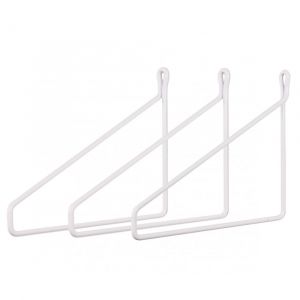 Lot de 3 equerre murale support metal pour etagere tablette en bois