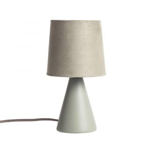 Lampe &agrave; poser c&eacute;ramique vert olive