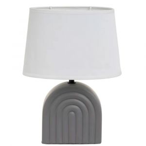 Lampe &agrave; poser c&eacute;ramique grise 23x13x31cm