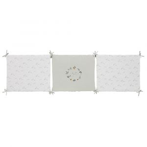 Tour de lit bébé en gaze de coton bio multicolore imprimé