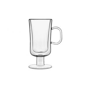 Lot de 2 Verres à irish coffee double paroi, transparent, 25 cl
