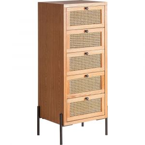 Chiffonnier rectangulaire en rotin Zetel
