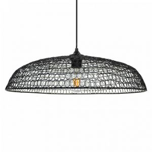 Suspension en m&eacute;tal grillag&eacute; noir