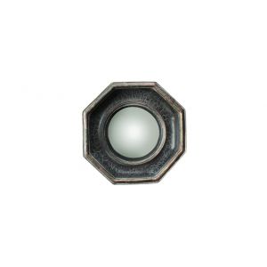 Miroir convexe en résine gris 18x18
