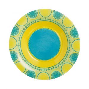 Assiette creuse turquoise D21,5cm