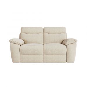 Canap&eacute; relax manuel 3 et 2 places et fauteuil, tissu textur&eacute; - Beige