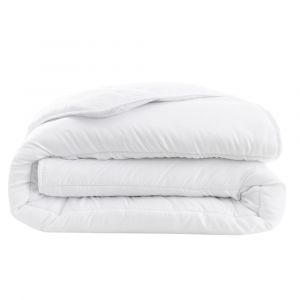 Couette tempérée 240 x 260 cm polyester blanc