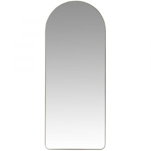 Grand miroir arche en acier dor&eacute;, 60x150 cm