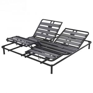 Lit &eacute;lectrique, matelas &agrave; m&eacute;moire de forme, lattes en pin 180x200 cm