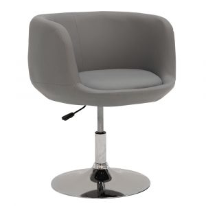 Tabouret de bar en simili cuir gris