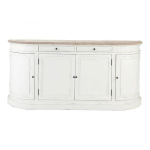 Buffet 4 portes 2 tiroirs en bouleau ivoire