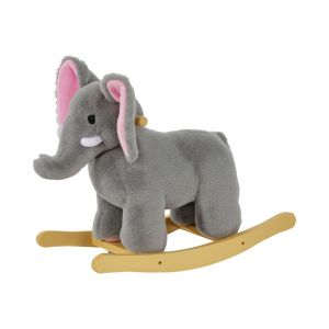 &Eacute;l&eacute;phant &agrave; bascule pour enfants avec musique gris
