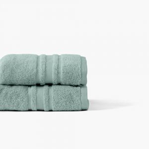 Drap de bain coton uni bouclette vert 90 x 150 cm