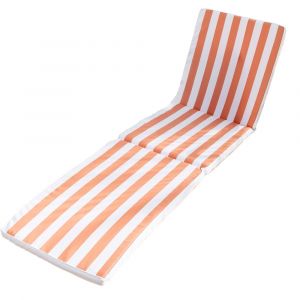 Matelas de sol en polyester orange terracotta 60x190cm