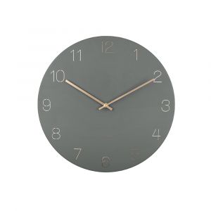 Horloge murale acier vert &Oslash;40cm