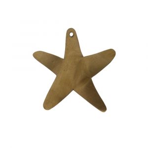 D&eacute;co murale &eacute;toile de mer en laiton m&eacute;tal dor&eacute; 7 x 7