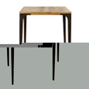 Table haute professionnelle industrielle en bois de manguier clair L75