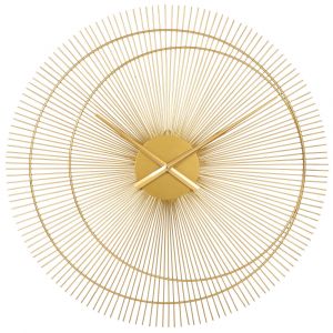 Horloge murale en acier dor&eacute; D60