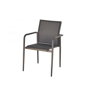 fauteuil en aluminium et textil&egrave;ne gris