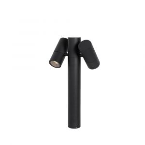 Lampadaire extérieur noir 50 cm 2 lumières orientables