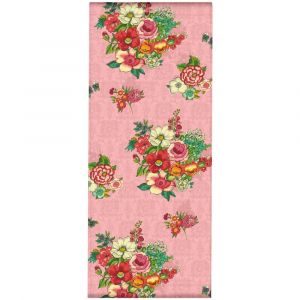 Toile outdoor amovible pour transat imprimé fleuri pêche