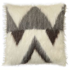 Coussin de sol 100% laine zigzag 90x90