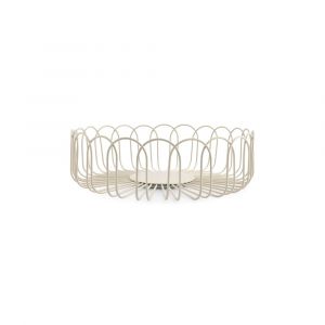 Panier métallique 26,5xH7,5cm gris